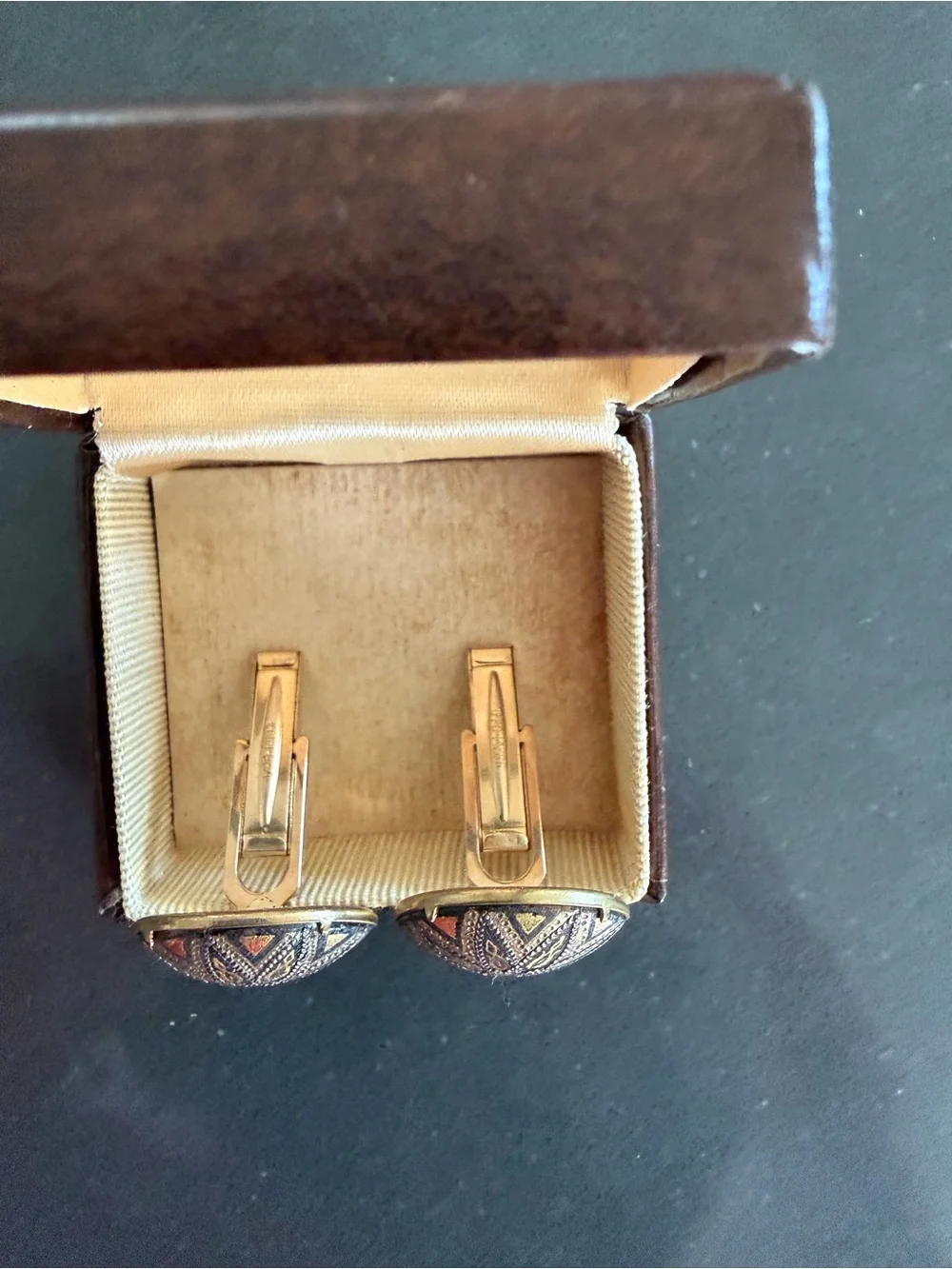 Vintage Inlaid Damascene Cufflinks